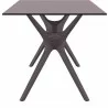Ibiza Rectangle Table 55 inch Brown - Side - Ibiza Rectangle Table 55 inch Brown - Side