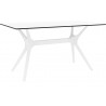Ibiza Rectangle Table 55 inch White - Angled