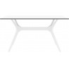 Ibiza Rectangle Table 55 inch White - Front