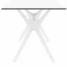 Ibiza Rectangle Table 55 inch White - Side - Ibiza Rectangle Table 55 inch White - Side
