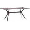 Ibiza Rectangle Table 71 inch Brown - Angled