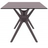 Ibiza Rectangle Table 71 inch Brown - Side