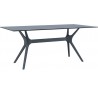 Ibiza Rectangle Table 71 inch Dark Gray - Angled