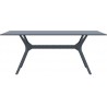 Ibiza Rectangle Table 71 inch Dark Gray - Front