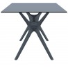 Ibiza Rectangle Table 71 inch Dark Gray - Side