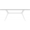 Ibiza Rectangle Table 71 inch White - Front