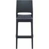 Jamaica Resin Wickerlook Barstool Dark Gray - Front - Jamaica Resin Wickerlook Barstool Dark Gray - Front