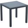 Orlando Resin Wickerlook Square Dining Table - Dark Gray - Angled