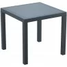 Orlando Resin Wickerlook Square Dining Table - Dark Gray - Angled - Orlando Resin Wickerlook Square Dining Table - Dark Gray - Angled