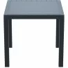 Orlando Resin Wickerlook Square Dining Table - Dark Gray - Front - Orlando Resin Wickerlook Square Dining Table - Dark Gray - Front