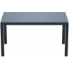 Orlando Wickerlook Rectangle Dining Table 55 inch - Dark Gray - Side