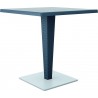 Riva Werzalit Top Square Dining Table Dark Gray 27.5 inch - Angled View