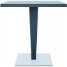Riva Werzalit Top Square Dining Table Dark Gray 27.5 inch - Angled View