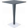 Riva Werzalit Top Square Bar Height Table Dark Gray 27.5 inch - Angled