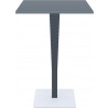 Riva Werzalit Top Square Bar Height Table Dark Gray 27.5 inch - Front