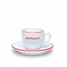 La Pavoni Espresso Coffee Cups & Saucers In Ceramic (Set of 6)