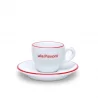 La Pavoni Espresso Coffee Cups & Saucers In Ceramic (Set of 6) - La Pavoni Espresso Coffee Cups & Saucers In Ceramic (Set of 6)