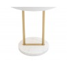 Sunpan Kezna Table Lamp White Marble-White Black - Base Angle