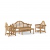 Anderson Teak Marlborough Bench with 2 Marlborough Armchair and Rectangular Coffee Table-6
