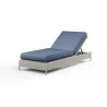 Manhattan Adjustable Chaise in Spectrum Indigo w/ Self Welt - Front Side Angle - Manhattan Adjustable Chaise in Spectrum Indigo w/ Self Welt - Front Side Angle