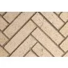 Mosaic Masonry Firebrick Liners - Ivory Split Herringbone - Mosaic Masonry Firebrick Liners - Ivory Split Herringbone