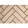 Mosaic Masonry Firebrick Liners - Ivory Split Herringbone