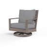 Laguna Swivel Club Rocker in Canvas Granite, No Welt - Front Side Angle