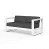 Newport Loveseat in Spectrum Carbon, No Welt - Front Side Angle