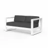 Newport Loveseat in Spectrum Carbon, No Welt - Front Side Angle - Newport Loveseat in Spectrum Carbon, No Welt - Front Side Angle
