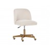 Sunpan Kenna Office Chair Belfast Oatmeal - Front Side Angle