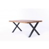 Crawford and Burke Vivienne 44" Reclaimed Wood Cocktail Table, Side Angle