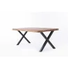 Crawford and Burke Vivienne 44" Reclaimed Wood Cocktail Table, Side Angle - Crawford and Burke Vivienne 44" Reclaimed Wood Cocktail Table, Side Angle