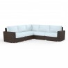 Montecito Sectional in Canvas Skyline w/ Self Welt - Front Side Angle