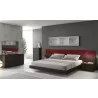 J&M Furniture Lagos Red & Wenge Lacquer King Platform Bed Side View - J&M Furniture Lagos Red & Wenge Lacquer King Platform Bed Side View