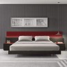 J&M Furniture Lagos Red & Wenge Lacquer King Platform Bed