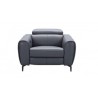 J&M Furniture Lorenzo in Blue Grey Chair Front View
