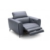 J&M Furniture Lorenzo in Blue Grey Chair Reclining View