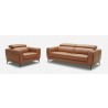 J&M Furniture Lorenzo Sofa and Chair in Caramel 