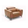 J&M Furniture Lorenzo Chair in Caramel Side View