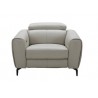 J&M Furniture Lorenzo Chair in Light Grey Front View