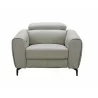 J&M Furniture Lorenzo Chair in Light Grey Front View - J&M Furniture Lorenzo Chair in Light Grey Front View