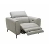J&M Furniture Lorenzo Chair in Light Grey Reclining View - J&M Furniture Lorenzo Chair in Light Grey Reclining View