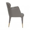 Sunpan Melody Dining Armchair Napa Taupe - Side Angle