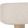 Sunpan Ricket Dining Chair Weathered Oak - Dove Cream - Closeup Top Angle