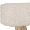 Sunpan Ricket Dining Chair Weathered Oak - Dove Cream - Closeup Top Angle - Sunpan Ricket Dining Chair Weathered Oak - Dove Cream - Closeup Top Angle