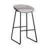 Sunpan Skylar Barstool - Polo Club Stone / Dillon Thunder - Front Side Angle