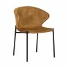 Sunpan Eric Dining Chair in Nono Tapenade Gold - Set of Two - Front Side Angle - Sunpan Eric Dining Chair in Nono Tapenade Gold - Set of Two - Front Side Angle