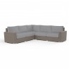 Coronado Sectional in Canvas Granite w/ Self Welt - Front Side Angle