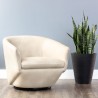 Sunpan Treviso Swivel Lounge Chair in Bravo Cream - Lifestyle 3