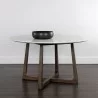 Sunpan Flores Dining Table 53" in Ebony Brown-White Marble - Lifestyle - Sunpan Flores Dining Table 53" in Ebony Brown-White Marble - Lifestyle